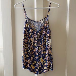 NWT Goodthreads floral tank! So cute! Very soft. Real buttons down front.